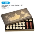 thumbnail image 3 of Alphabet Wax Seal Stamp Kit, 26 Letters A-Z Sealing Wax Stamp with 2pcs Wooden Handles, Style 2, 3 of 6