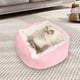 thumbnail image 5 of Agregue terciopelo para mantener el calor en la cama Snooze Relieve inferior extraíble redondo lavable Rosa Jinwen cama de cachorro de calentamiento, 5 of 7