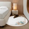 thumbnail image 2 of Round Rug 3.3Ft Washable Non-Slip, Coastal Starfish Circle Area Rugs for Living Room Bedroom, Nautical Shells Coral Eucalyptus Stripes Indoor Floor Mats Carpet Runner for Home Decor Aesthetic, 2 of 8