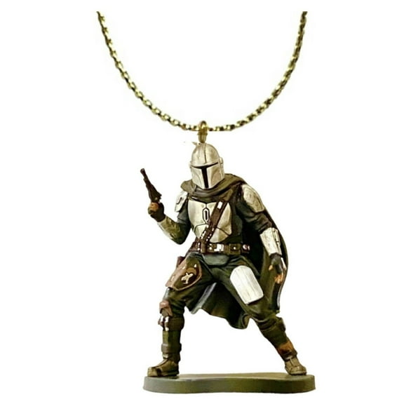 Mandalorian PVC Ornament 4” Figurine Figure Star Wars NEW Charm Dangler Gift