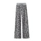 thumbnail image 3 of Sexy Dance Pantalones de salón Palazzo de talla grande para mujer, pantalones de pijama informales holgados de leopardo, ropa de dormir, 3 of 4