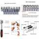 thumbnail image 3 of jeu De 46 Embouts De Douilles Avec Cliquet Rversible Pour Les Rparations Automobiles Et Les Outils Mnagers, Embouts De Douilles Et De Cls Mtriques, 3 of 5