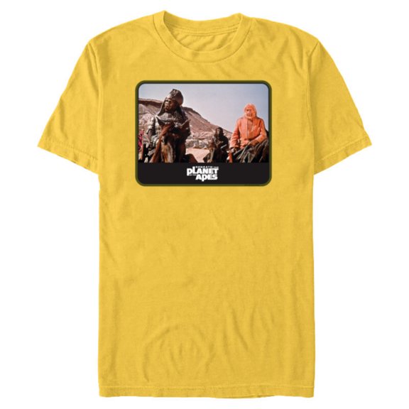 Beneath the Planet of the Apes 1970 General Ursus & Dr Zaius - Short Sleeve Blended T-Shirt for Adults - Customized-Yellow