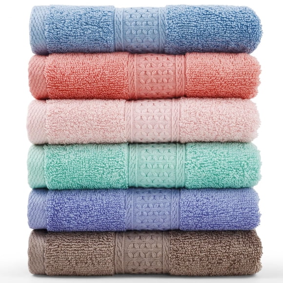 Juego de paños Cleanbear, 100% algodón, muy absorbentes, paquete de 6
