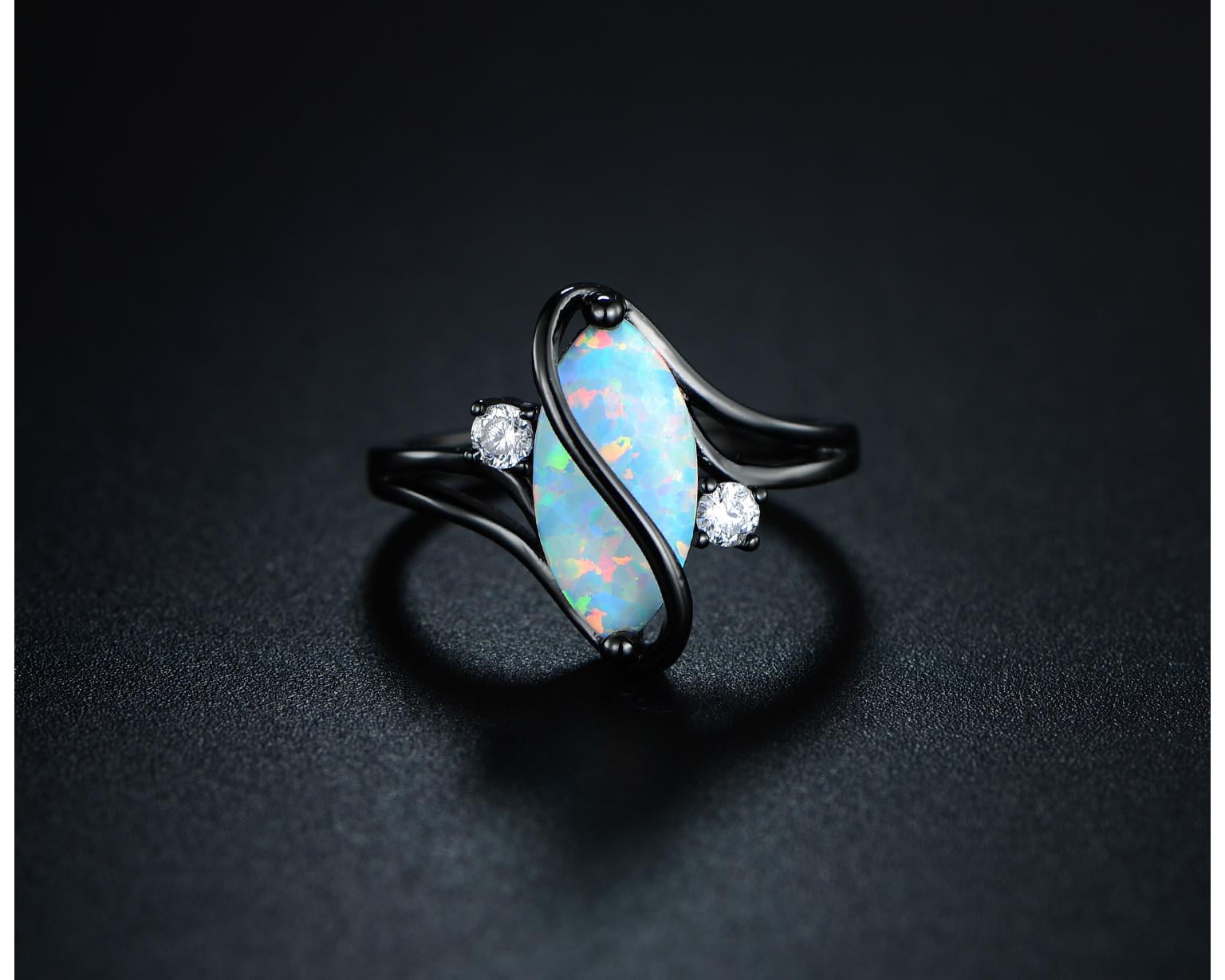 Кольцо С Черным Опалом Купить