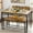 Rustic Brown, variant on Kitchen Table Set for 4, Lofka Dining Table Set with MDF Bench, Chair and Storage Rack for Small Spaces|Studio|Kitchen, Black