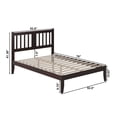 thumbnail image 7 of AFI Tahoe 14" Full Wood Platform Bed Frame with Slatted Headboard, Espresso, 7 of 7