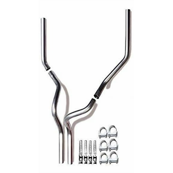1987-2002 Ford F-150, F-250 and F-350 Dual 2.5'' Mandrel-Bent Exhaust Pipe Kit for Gas Models