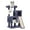 Dark Grey, variant on YRLLENSDAN 36 Inchs Small and Short Cat Tree with Two Comfortable Condos, 2 Level Modern Cat Tower with Scratching Post, Cat Condos with Climbing Ladder for Indoor Cats, Dark Grey