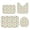 Pioneer Flower Floral Print Pattern, variant on Pioneer Flower Floral Print Pattern Bathroom Rug Set 4 Piece,Includes Contour,Lid Cover,Bath Mat,Non-Slip Extra Soft Absorbent Washable