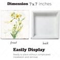 thumbnail image 4 of Daffodil Wooden Box Sign Daffodil Gifts Funny Spring Decor for Home Rustic Table Decor Shelf Decorations for Office Wood Block Signs Housewarming Gifts 7x7 In, 4 of 6