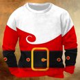 thumbnail image 1 of UVEASISHA Chandails de Noël pour Hommes Chandails Décontractés Père Noël Chandail de Noël Amusant à Manches Longues Col Rond chandail 2024 Costume de Père Noël Hauts Offres de Rentrée Scolaire Blanc G, 1 of 5