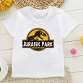 thumbnail image 3 of Camiseta de Jurassic Park para niños, ropa de dinosaurios para niños y niñas, camisetas de algodón, camisetas de verano, 3 of 5