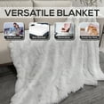 thumbnail image 4 of Cheer Collection Soft and Furry Long Shaggy Hair Throw Blanket, 4 of 5