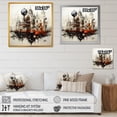 thumbnail image 4 of Designart "Minimalist Factory Sketch" Factories Floater Framed Canvas Art Print, 4 of 5