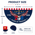 thumbnail image 2 of 250th Anniversary USA Half Circle Fan Flag 18"x35.5", 4th of July Independence Day Patriotic Decoration, Red White Blue 1776–2026 America 250th Anniversary Hanging Decor for Porch, Fence & Railing, 2 of 5