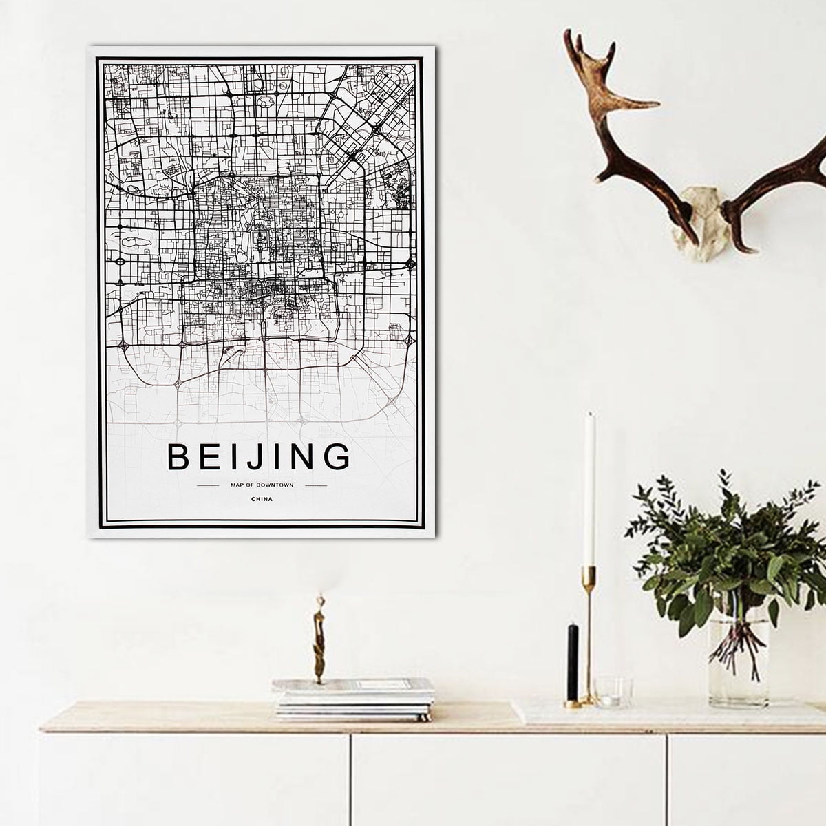 World City Map Poster Nordic Abstract Art Prints Canvas Painting Home Wall Decor