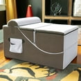thumbnail image 5 of Jaxx Flexx V-Tex Convertible 3 in 1 Gamer Chair, Table, & Ottoman w/ Adjustable Headrest & Pocket - Vinyl Submarine Grey, 5 of 8