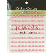 Eyelet Outlet Adhesive Pearls 5Mm 100/Pkg-Pink