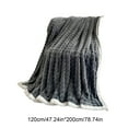 thumbnail image 3 of karymi Double-Sided Fleece Blanket 47x79in Soft Warm Throw for Sofa Bed All Season Use Multiple Colors Machine Washable Room Decor Summer Savings Summer Savings Winter Savings, 3 of 6