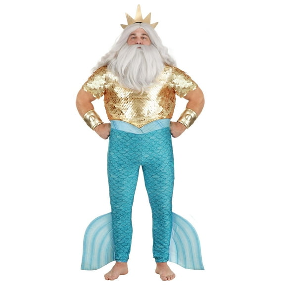 Disney Men's Plus Size Little Mermaid King Triton Costume