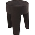 thumbnail image 4 of Signature Home Collection Rustic Log Wood Side Accent Table - 17.75" - Matte Black, 4 of 5