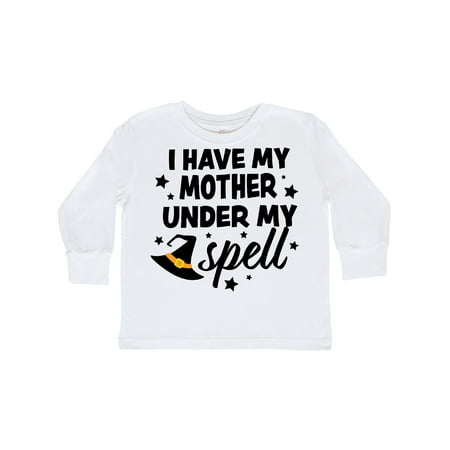 

Inktastic I Have My Mother Under My Spell with Cute Witch Hat Gift Toddler Boy or Toddler Girl Long Sleeve T-Shirt