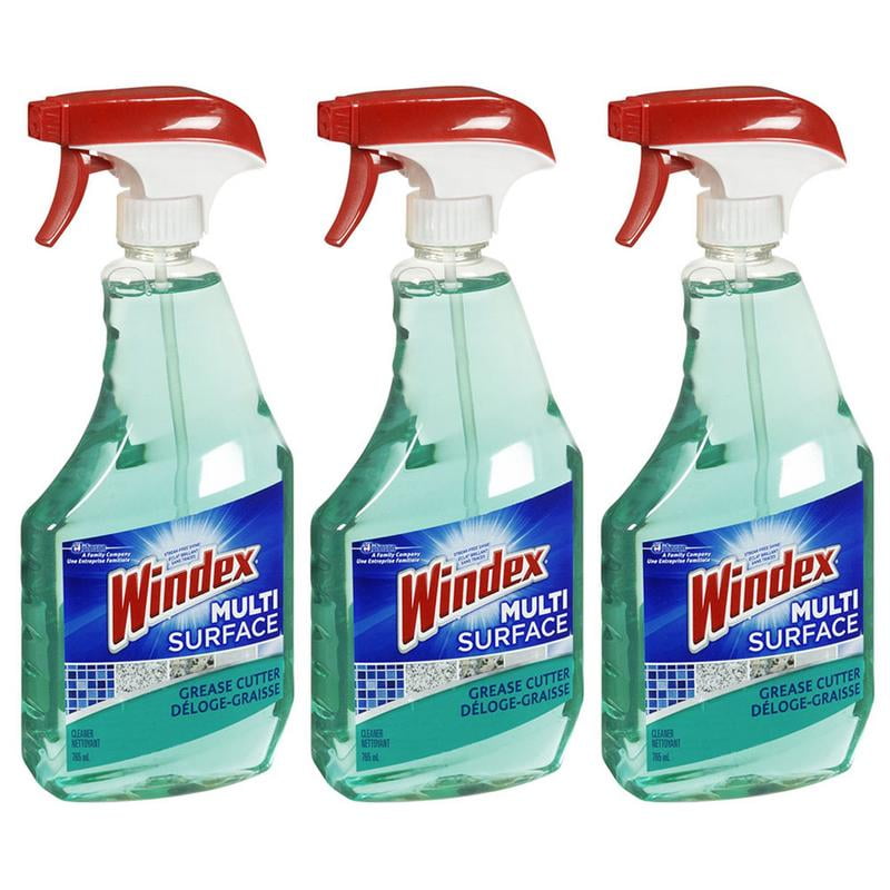 Windex MultiSurface Cleaner Grease Cutter 765ml (Pack of 3
