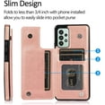 thumbnail image 2 of Basic Case for Samsung Galaxy A53 with Card Holder & Kickstand, Minimalist Luxury PU Leather Magnetic Closure Protective Wallet Case Cover for Samsung Galaxy A53 Rose Gold-SK, 2 of 14