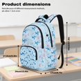 thumbnail image 7 of FKELYI 17 Inch School Backpack for Kids Schoolbag Spacious Book Bag Blue Shark Coral Print Lightweight Casual Daypack with Ergonomic Straps for Student, 7 of 7