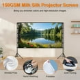 thumbnail image 3 of 120In Portable Projector Screen with Stand Foldable Anti-Crease HD 4K Movie Screen for Outdoor and Indoor Use Perfect for Home Theater Movie Nights Parties Weddings and Business Presentations, 3 of 8