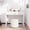 White, variant on 39" Makeup Vanity Table with Mirror Touch Screen Lighted Mirror, Dressing Table with Drawer for Bedroom, White