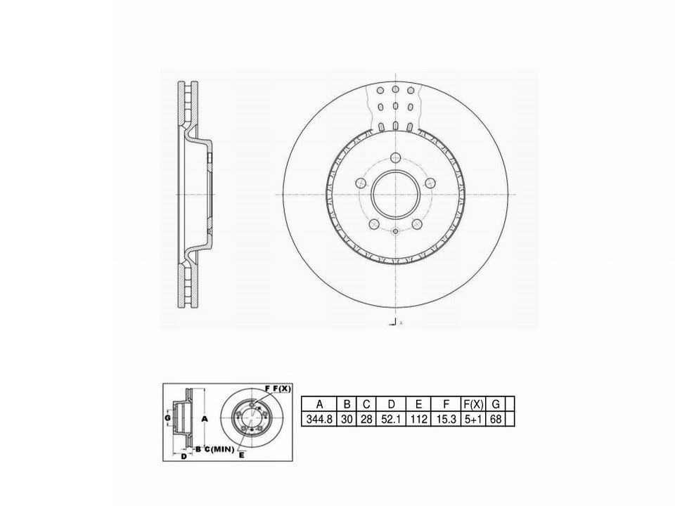 Winstop Brake Rotor, Front WS249085, Audi Q5 2017-2013