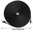 thumbnail image 2 of Cable de red tipo Cat7, oficina en casa, hotel, cable plano para Internet, cable Ethernet, tipo plano, negro, 15 metros Methold EL4498-06, 2 of 2