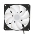 thumbnail image 3 of Ventilador de refrigeración de CPU LED frío brillante 12 cm 9 aspas alto volumen de aire silencioso a prueba de golpes disipador de calor del radiador de la caja para ANGGREK Otros, 3 of 8