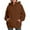 Z1-Brown, variant on Duoif Womens Hoodies Pullover Women's Hooded Fleece Jacket - Plush Material with Pockets Womens Tops Black L