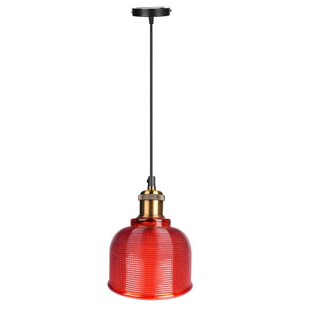 Glass Pendant Drop Ceiling Light Vintage Colored Clear Glass Pendant Lamp Shade Farmhouse Lighting for Porch Hallway Kitchen Island Corridor Bedroom ...