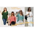 thumbnail image 6 of MOYIKO Oversized T shirts for Women V Neck Short Sleeve Loose Tees Summer Casual Basic Tops, 6 of 7