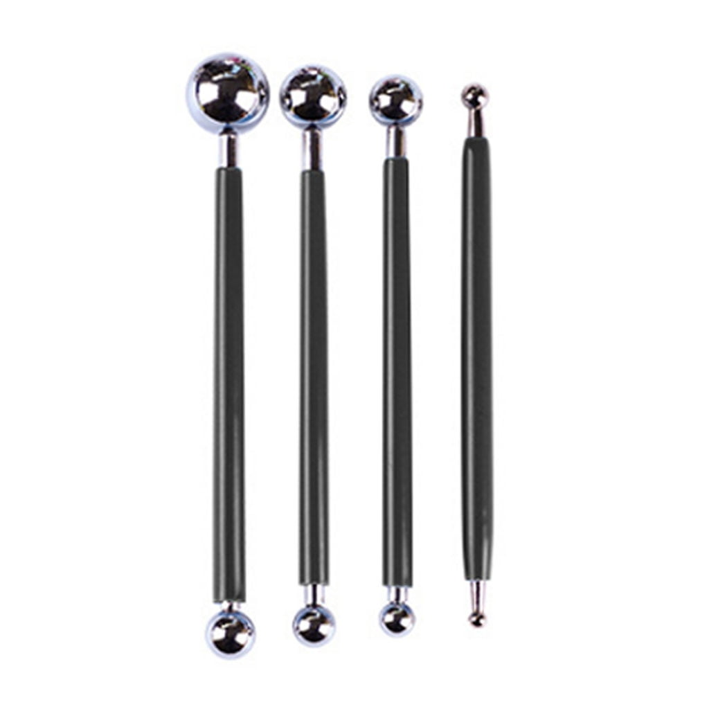 4pcs/set Sculpture Modeling Tools DualEnded Ball Stylus Clay Dotting Sculpting Modeling Polymer
