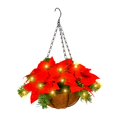 thumbnail image 2 of Christmas Flower Hanging Basket Easy to Install Christmas Collection with Light, 2 of 9