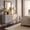 Gray/Silver, variant on Safavieh Couture Home Collection Madden Retro Navy and Brass 6-Drawer Dresser Navy/Brass