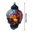 thumbnail image 3 of Vintage Gothic Skull Suncatcher Stained Glass, 3.94Inch 2D Window Hanging Decoration, Spooky Skull Ornament Gothic Sun Catcher for Home Wall Kitchen Garden Halloween Horror Decor Gifts Creative, 3 of 8