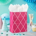 thumbnail image 2 of Hallmark Medium Gift Bag (Hot Pink and White Diamond Plaid), 2 of 7