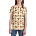 thumbnail image 3 of Wukai Thanksgiving Turkey Youth Unisex Short Sleeve T-Shirt for Boys, Girls, Teens, and Kids-Medium, 3 of 7