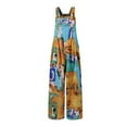 thumbnail image 3 of BeQeuewll Women Overalls Sleeveless Summer Loose Jumpsuits, 3 of 4