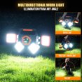 thumbnail image 4 of Rechargeable Work Light, Magnetic Work Light, Foldable 360° Rotatable Portable LED Light, 5000LM, IP65 Waterproof Cordless Worklight, 4 of 9