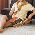 thumbnail image 5 of Pofeuu Four Cats Watching Rain Print Men's Soft Woven Elastic Waistband Sleep Pajama Short-4X-Large, 5 of 6