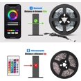 thumbnail image 3 of Super Shiny 3M 3M LED Ribbon [App Smart Control] Multicolor Bluetooth 5050 RGB LED Strip Music/Voice Sync Cambio de color para el hogar Leeclairage Party Decoration esquí esquí Gafas de esquí, 3 of 5