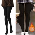 thumbnail image 2 of TRUBKH Fleece Tights for Women Pantyhose for Women Compression Tights Women's Tights Athletic Pants for Women Stretch Pants for Women No Front Seam Leggings for Women Black One Size, 2 of 8