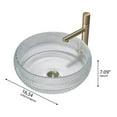 thumbnail image 7 of Pupura 17" Glass Circular Bathroom Vessel Sink in Clear, 7 of 7